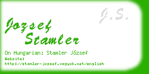 jozsef stamler business card